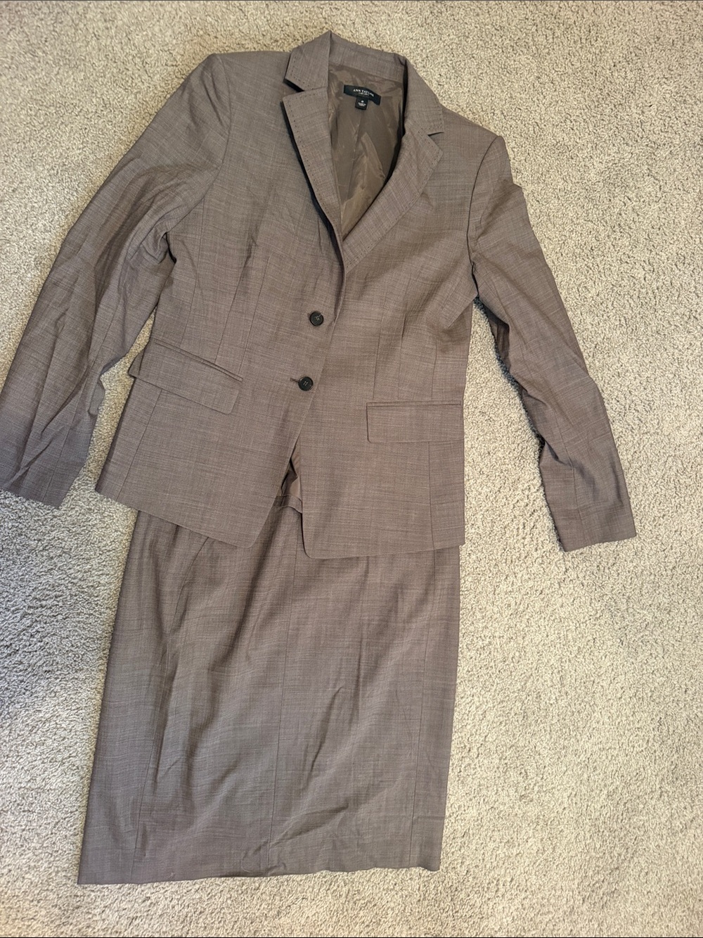 George Brown Plaid Women's Two-Piece Suit Jacket & Skirt